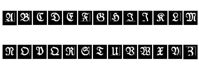 LufrakturBricks Font LOWERCASE