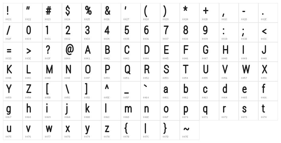 Lugina FP Heavy Character Map
