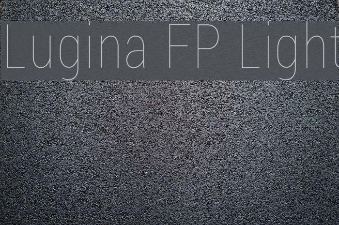 Lugina FP Light Font examples