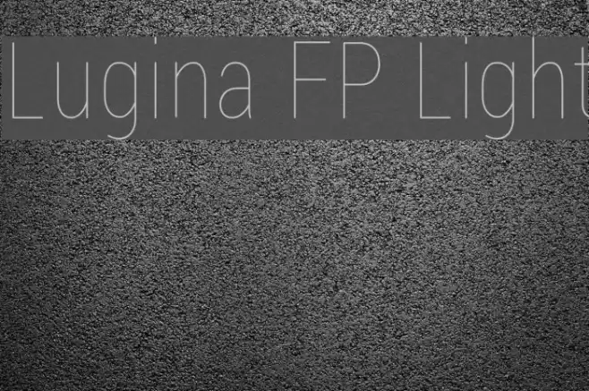 Lugina FP Light Font examples