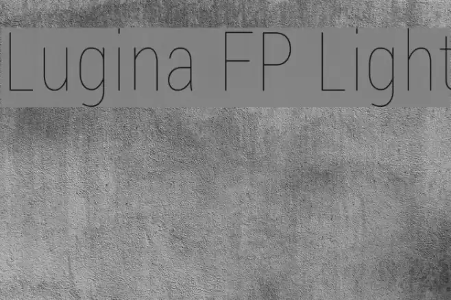 Lugina FP Light Font examples