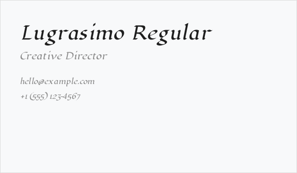 Lugrasimo Regular Business Card