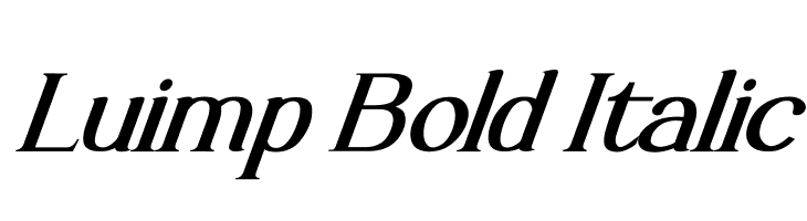Luimp Bold Italic  Frei Schriftart Herunterladen
