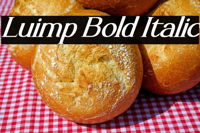 Luimp Bold Italic Example 3