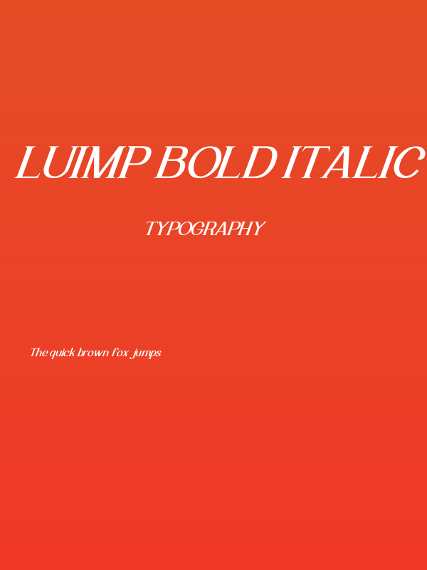 Luimp Bold Italic Poster