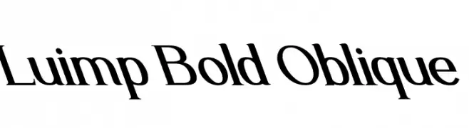 Luimp Bold Oblique  Fuentes Gratis Descargar