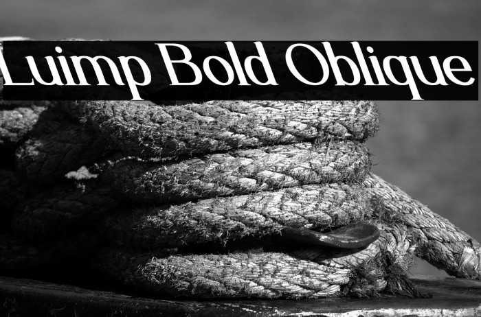 Luimp Bold Oblique Example 1