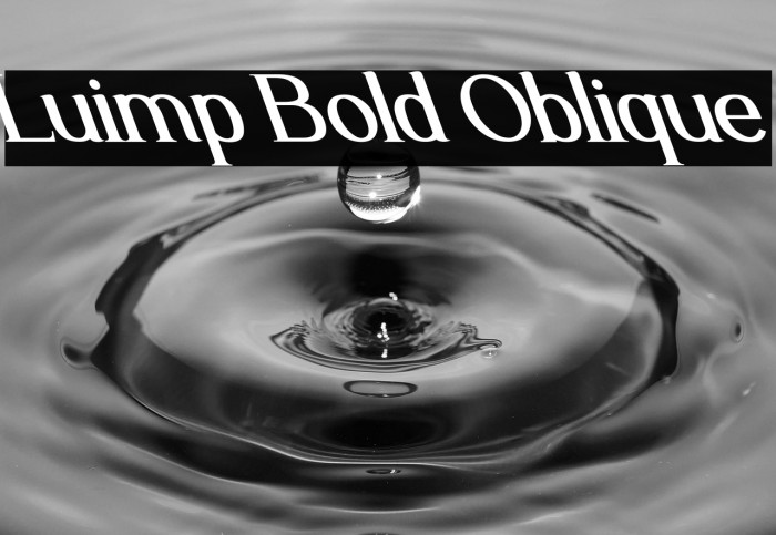 Luimp Bold Oblique Example 2