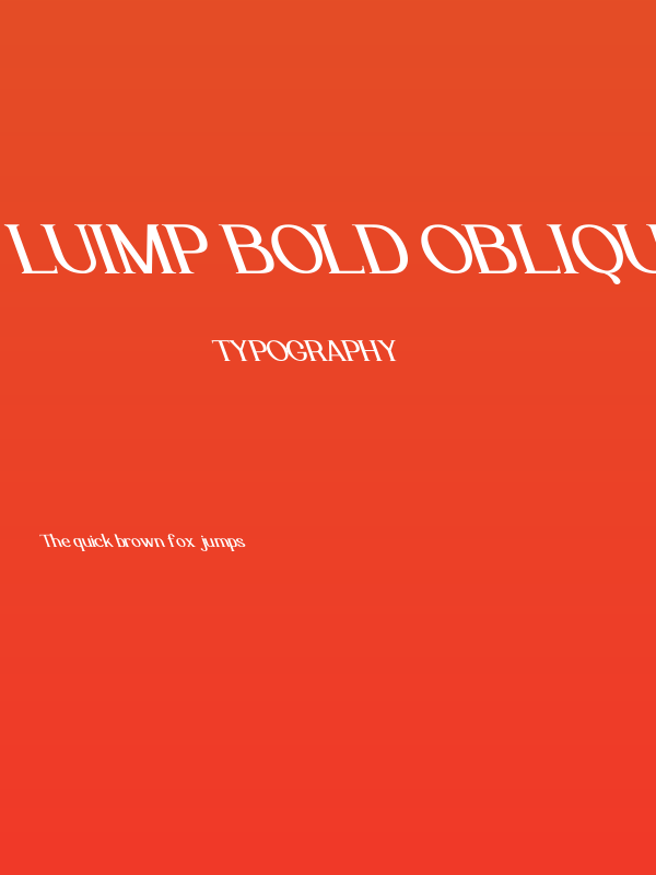 Luimp Bold Oblique Poster