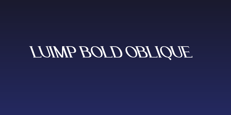 Luimp Bold Oblique Social Header