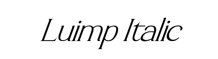 Luimp Italic  フリーフォントのダウンロード