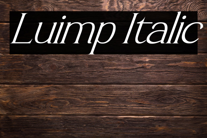 Luimp Italic Example 2