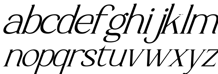 Luimp Italic Font LOWERCASE