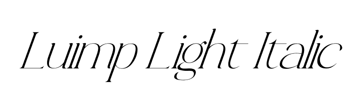 Luimp Light Italic  フリーフォントのダウンロード