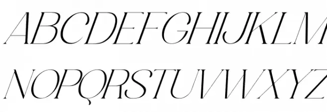Luimp Light Italic Schriftart Groß
