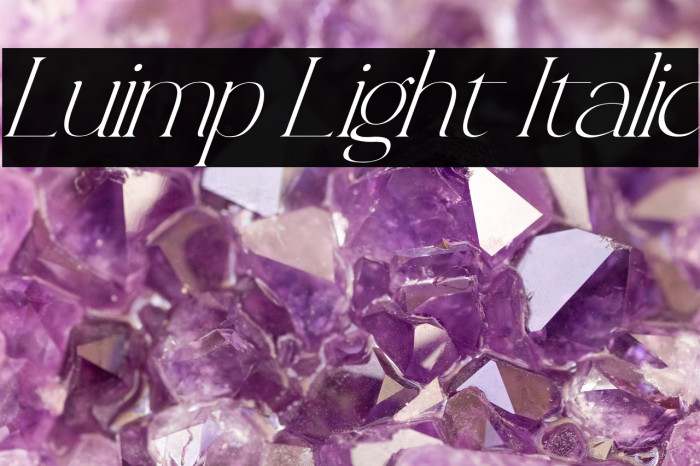 Luimp Light Italic Example 2
