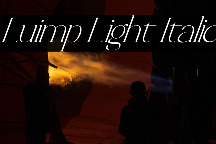 Luimp Light Italic Example 3