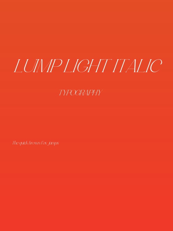 Luimp Light Italic Poster