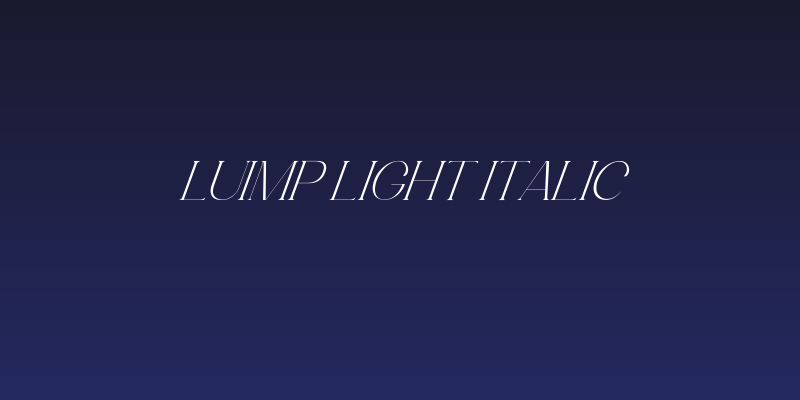 Luimp Light Italic Social Header