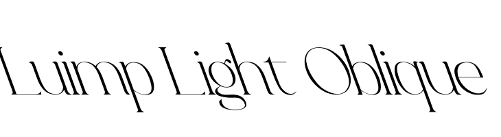 Luimp Light Oblique  les polices de caractères gratuit tlcharger