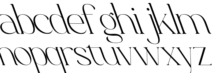 Luimp Light Oblique Font LOWERCASE