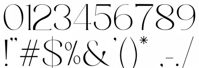 Luimp Light Font OTHER CHARS