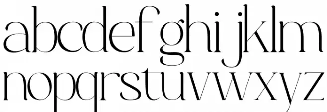 Luimp Light Schriftart Kleinbuchstaben