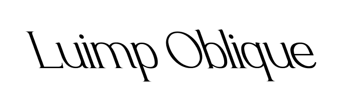 Luimp Oblique  नि: शुल्क फ़ॉन्ट्स डाउनलोड