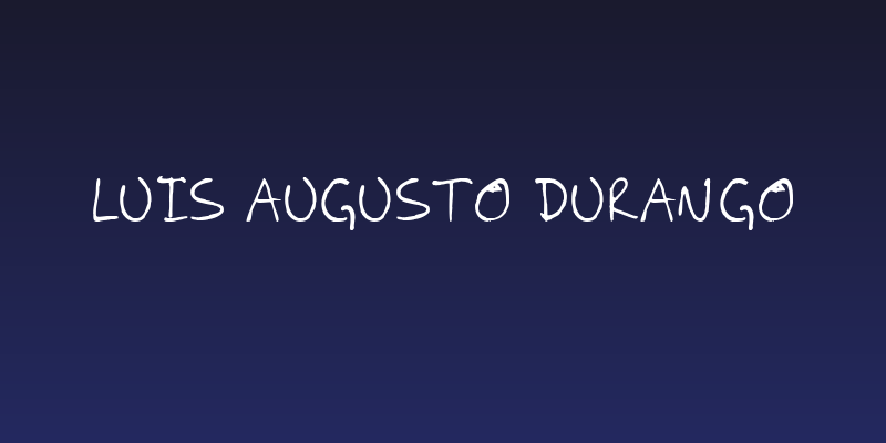 Luis Augusto Durango Social Header
