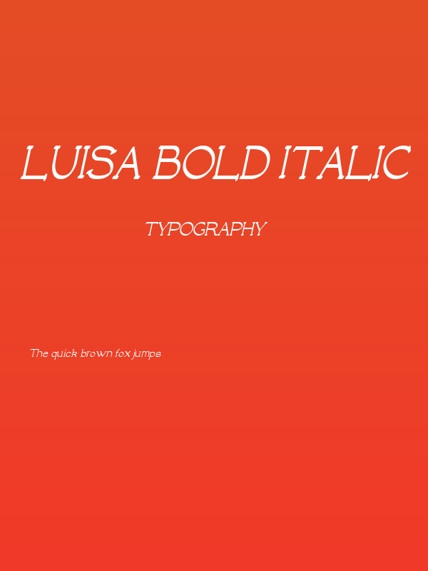Luisa Bold Italic Poster