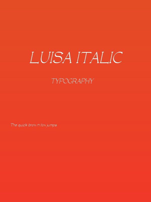 Luisa Italic Poster