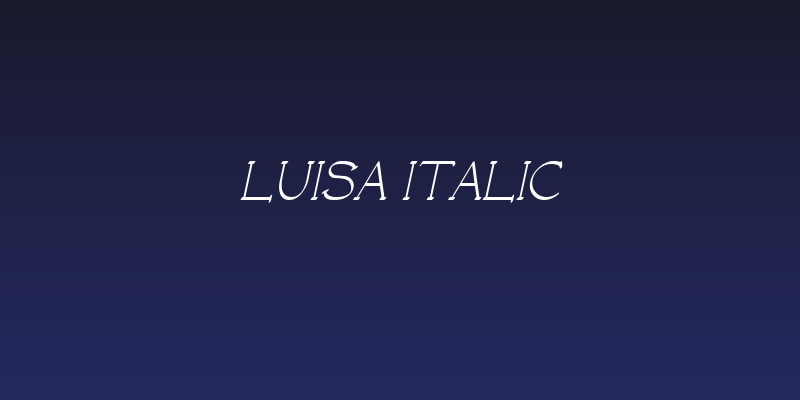 Luisa Italic Social Header