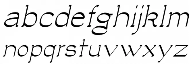 Luisa Italic फ़ॉन्ट लोअरकेस