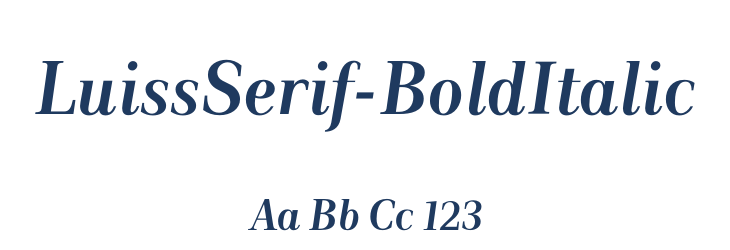 LuissSerif-BoldItalic Font Preview