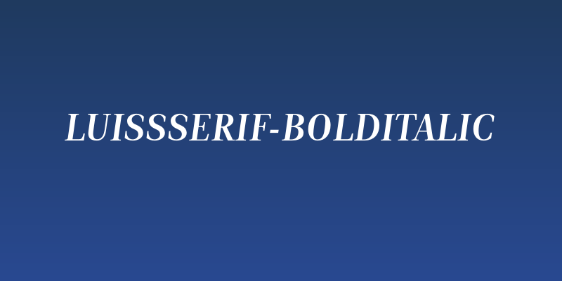 LuissSerif-BoldItalic Social Header