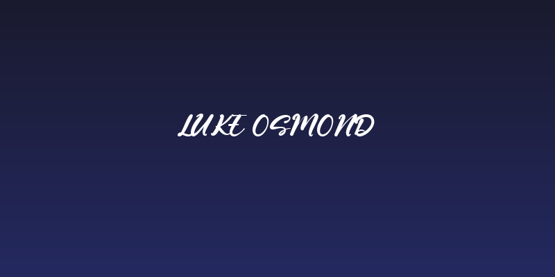 Luke Osmond Social Header