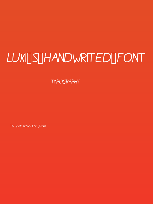Luki_s_Handwrited_Font Poster
