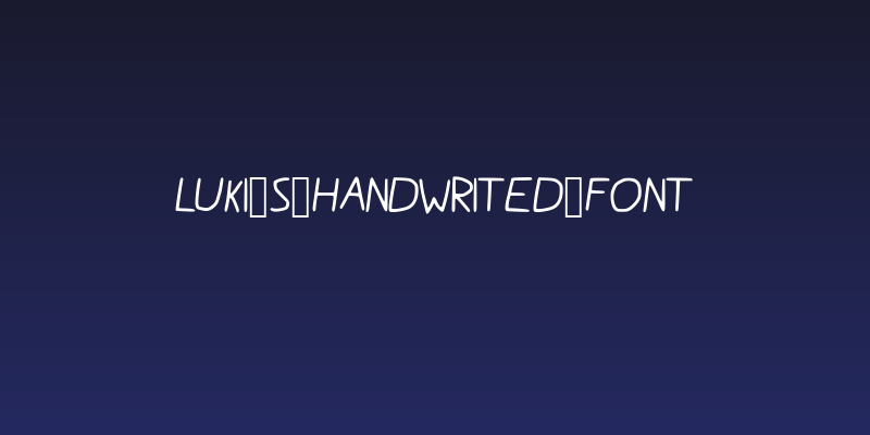 Luki_s_Handwrited_Font Social Header