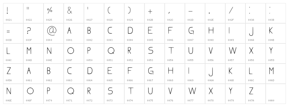 Lukis Fancy Font Regular Character Map