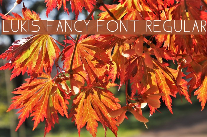 Lukis Fancy Font Regular Font examples