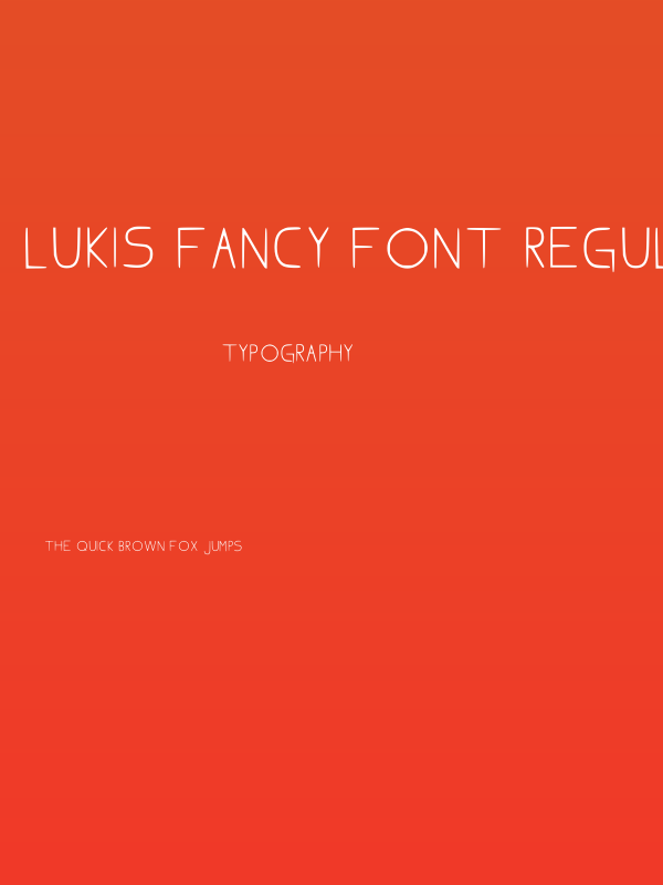 Lukis Fancy Font Regular Poster