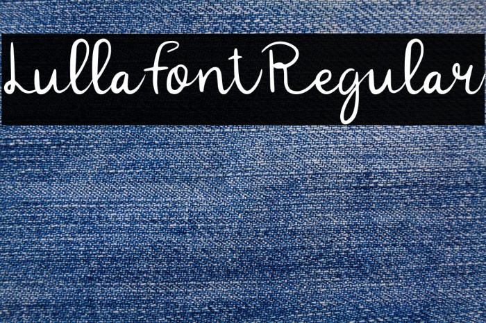 LullaFontRegular Example 1