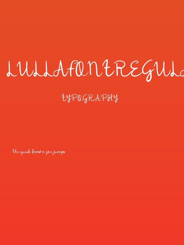LullaFontRegular Poster