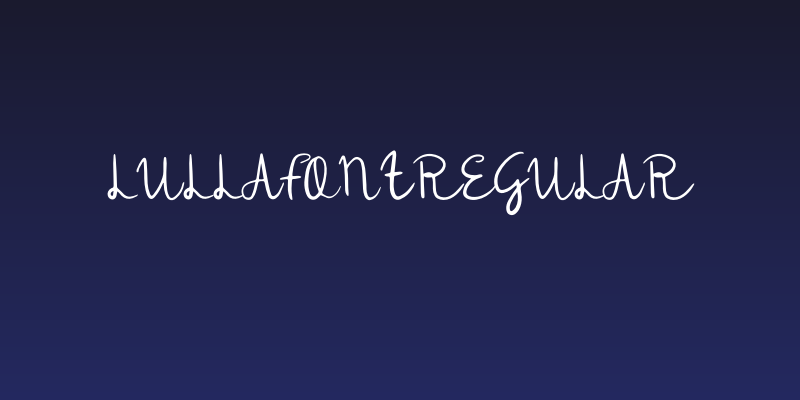 LullaFontRegular Social Header