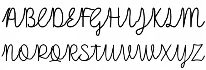 Lulu-Lala Schriftart Groß
