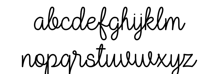 Lulu-Lala Font LOWERCASE
