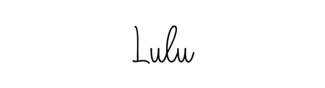 Lulu  フリーフォントのダウンロード