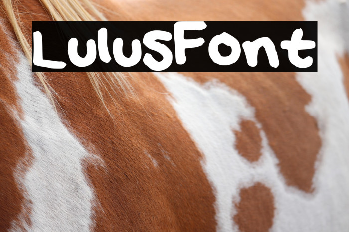 LulusFont Example 1