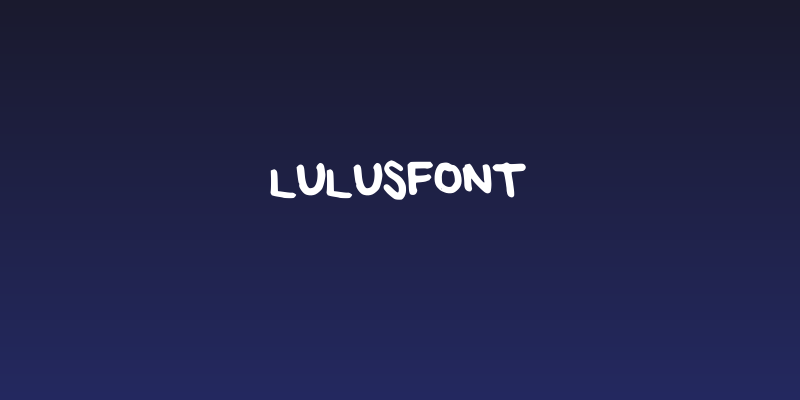 LulusFont Social Header