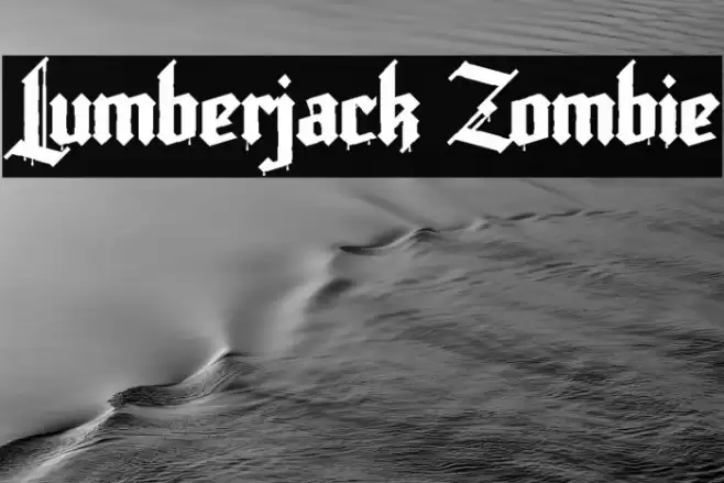 Lumberjack Zombie Font examples